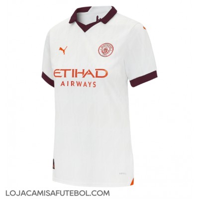 Camisa de Futebol Manchester City Jack Grealish #10 Equipamento Secundário Mulheres 2023-24 Manga Curta